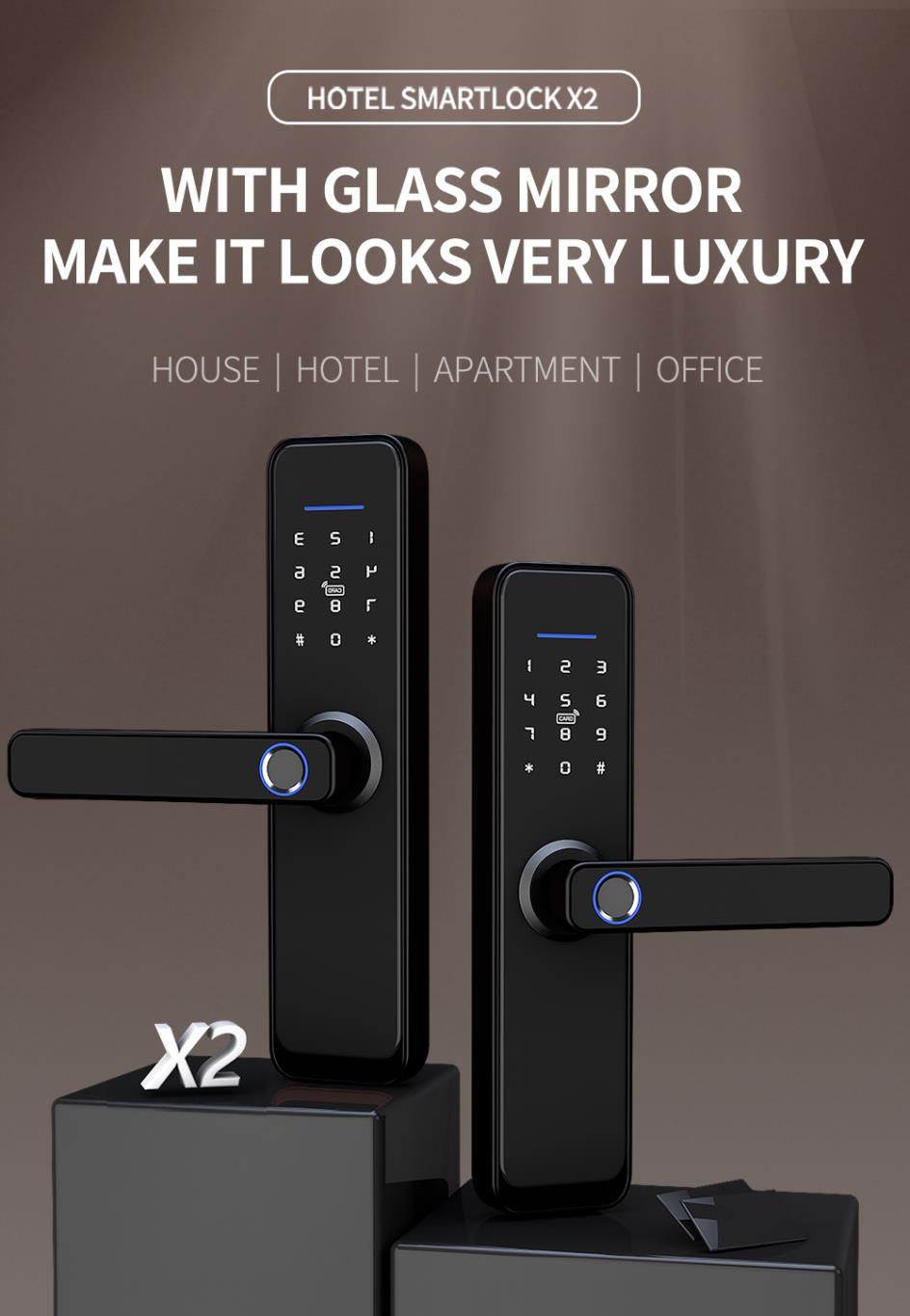 Thumbnail: Tuya Zigbee Door Locks Biometric Fingerprint Locker Hotel Airbnb Smart Entry Ho