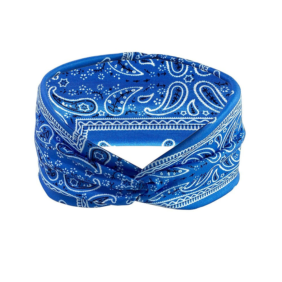 Thumbnail: Head Bands Cross Elasticity Hair Band Bandana Print Head Wrap Beauty Sports Hea