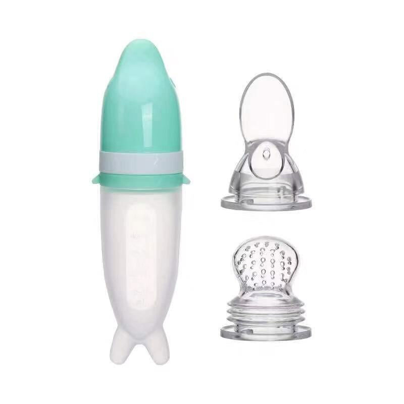 50ML Baby Feeding Bottle Dolphin Silicone Food Supplement Feeder Rice Cereal Sp