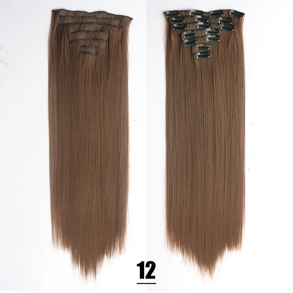 Thumbnail: Synthetic 16 Clips In Hair Extensions 7Pcs/Set Long Wavy Hairstyles 24Inch 140G