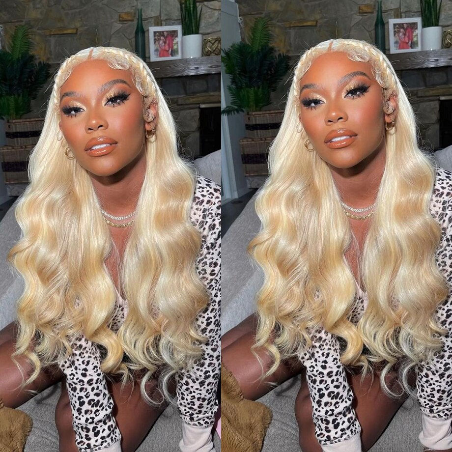613 Blonde Lace Front Wigs  Body Wave 13x4 Lace Front Human Hair Wigs Brazilian