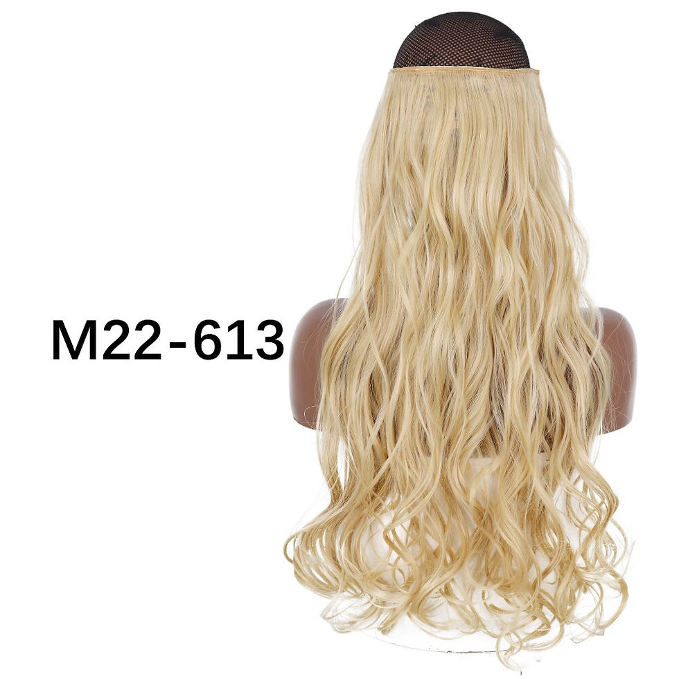 Thumbnail: LISI GIRL Synthetic No Clip Hair Extensions Natural 16 22 32" Long Wavy Invisib