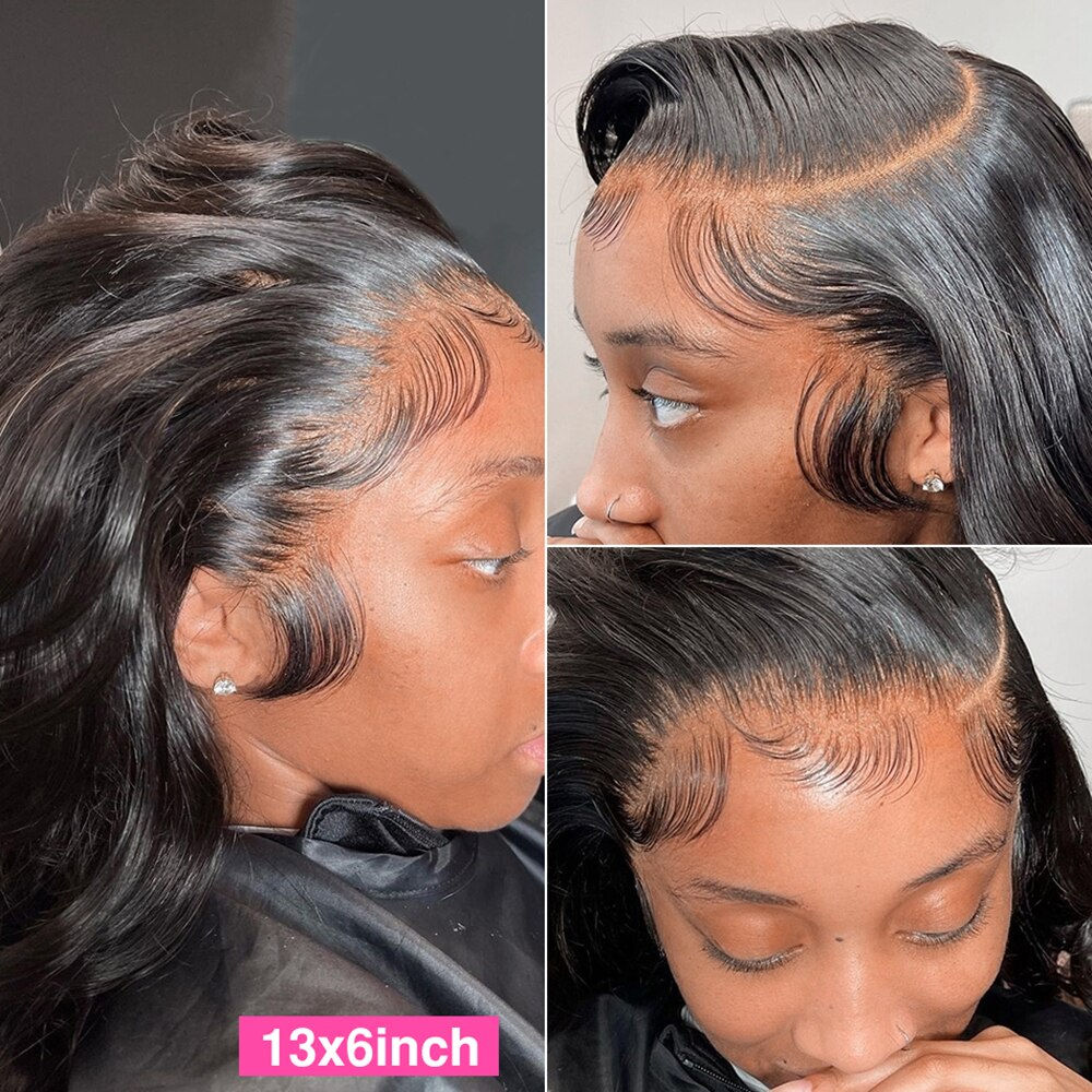 13X6 HD Lace Frontal Wig Brazilian 360 Full Lace Body Wave Lace Front Human Hai