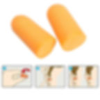 Thumbnail: MOONBIFFY 10Pairs Soft Orange Foam Ear Plugs Tapered Travel Sleep Noise Prevent