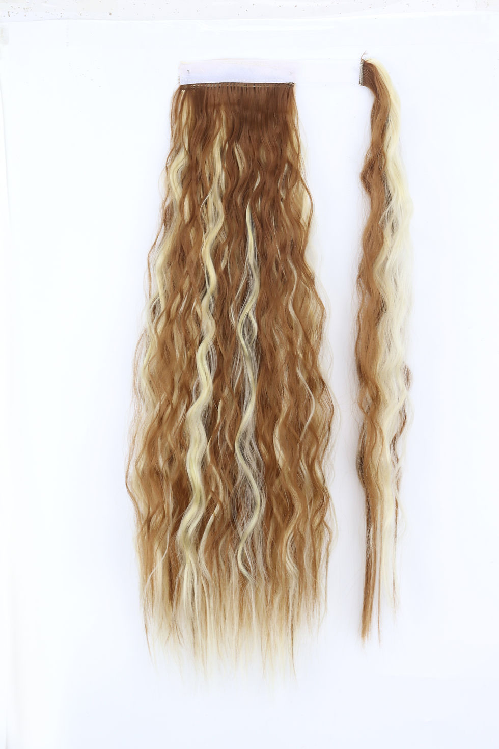 Thumbnail: XINRAN Synthetic Long Fake Hair Pieces Drawstring Ponytail Extensions Corn Curl