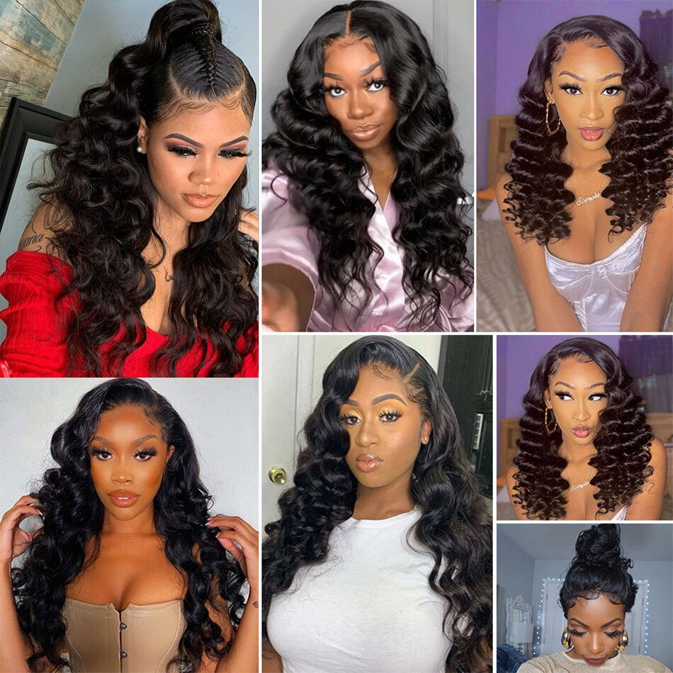 Thumbnail: Tissage Loose Wave Bundles with Closure Loose Deep wave Human Hair Bundles with