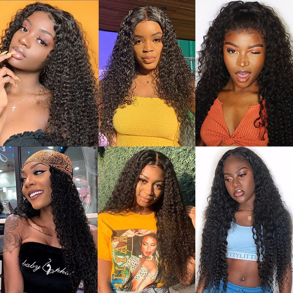Thumbnail: Afro Kinky Curly 3 Bundles With Frontal Closure With Bundles Mongolian Kinky Cu