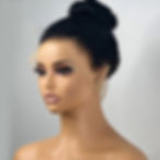 Thumbnail: Soft Long 28inches Natural Black 180Density Yaki Kinky Straight Deep Lace Front