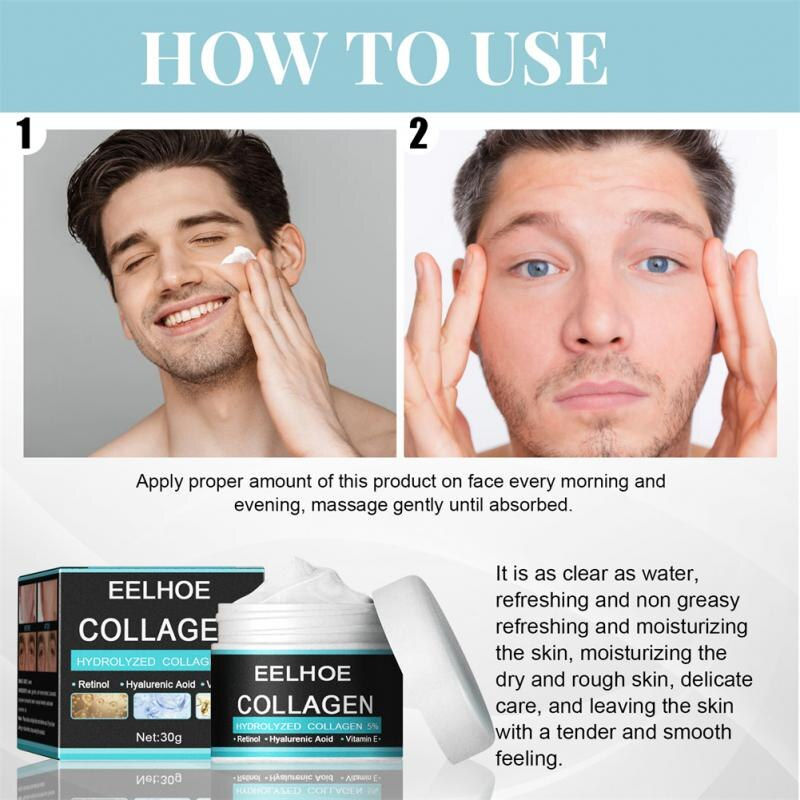 Thumbnail: Collagen Anti Wrinkle Creams for Men Hyaluronic Acid Vitamin E Cream Beauty Fad