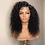Thumbnail: Preplucked Soft 180%Density 26Inch Long Natural Black Kinky Curly Lace Front Wi