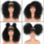 Thumbnail: Curly Afro Wigs For Black Women Short Kinky Curly Wigs With Bangs 16 Inch Brown