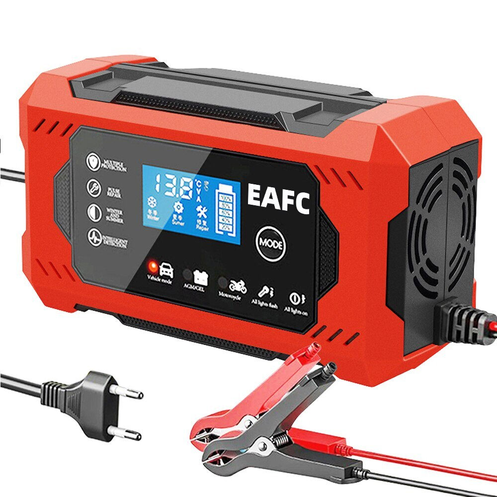 Car Battery Charger 6A 12V Car and Motorcycle Battery Charging Device Lead-acid