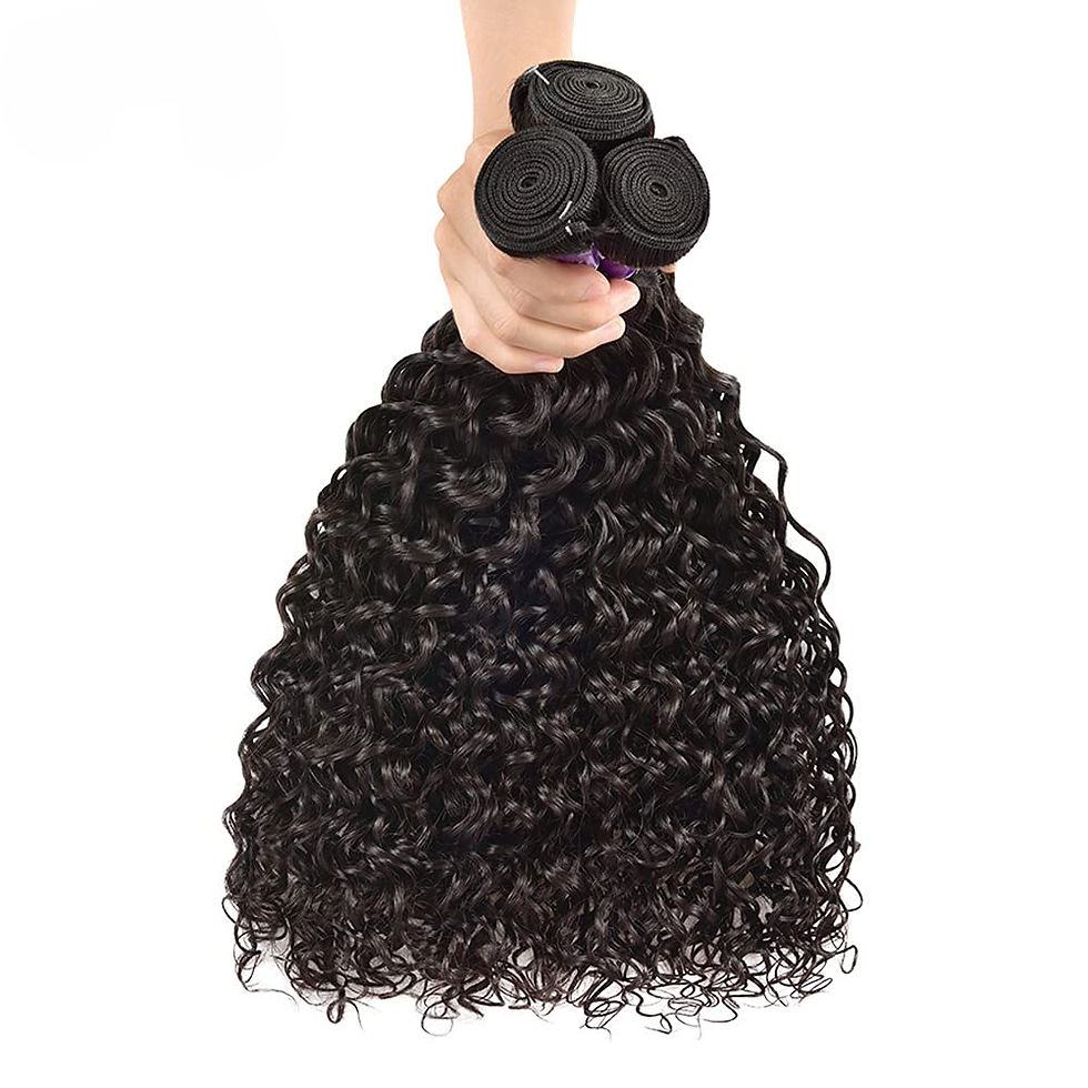 Thumbnail: Peruvian 10A  Water Wave Bundles Unprocessed Curly Human Hair Bundles Weave Rem