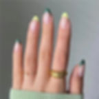 Thumbnail: 24pcs Simple Style Nail Art Colorful Lines Fake Nails In Shape Of Water Drop Pr