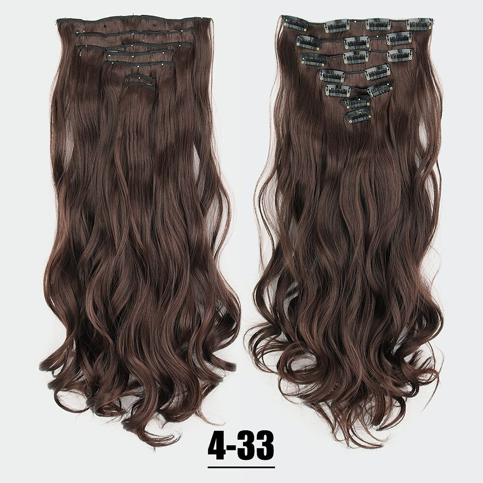 Thumbnail: Synthetic 16 Clips In Hair Extensions 7Pcs/Set Long Wavy Hairstyles 24Inch 140G