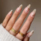 Thumbnail: 24pcs French Style False Nails Glitte Design Fake Nail Patch Mid Length Coffin 