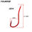 Thumbnail: 20pcs/bag Red Fishing hooks with double shank barbs bait holder hook for live b