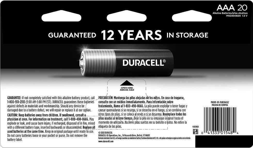 Thumbnail: Duracell Coppertop AAA Batteries with Power Boost Ingredients, 20 Count Pack Tr