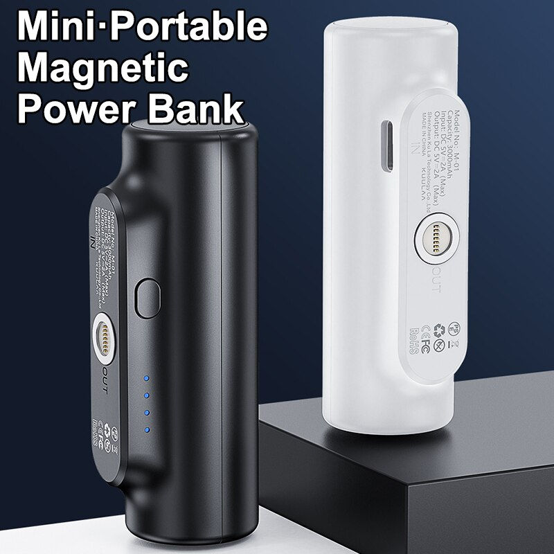 Thumbnail: New 3000mAh Mini Power Bank LED Display External Battery For 12 13 13Promax Por