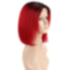 Thumbnail: Ombre Lace Front Human Hair Wigs Remy Brazilian Short Bob Wig Pre-Plucked Human