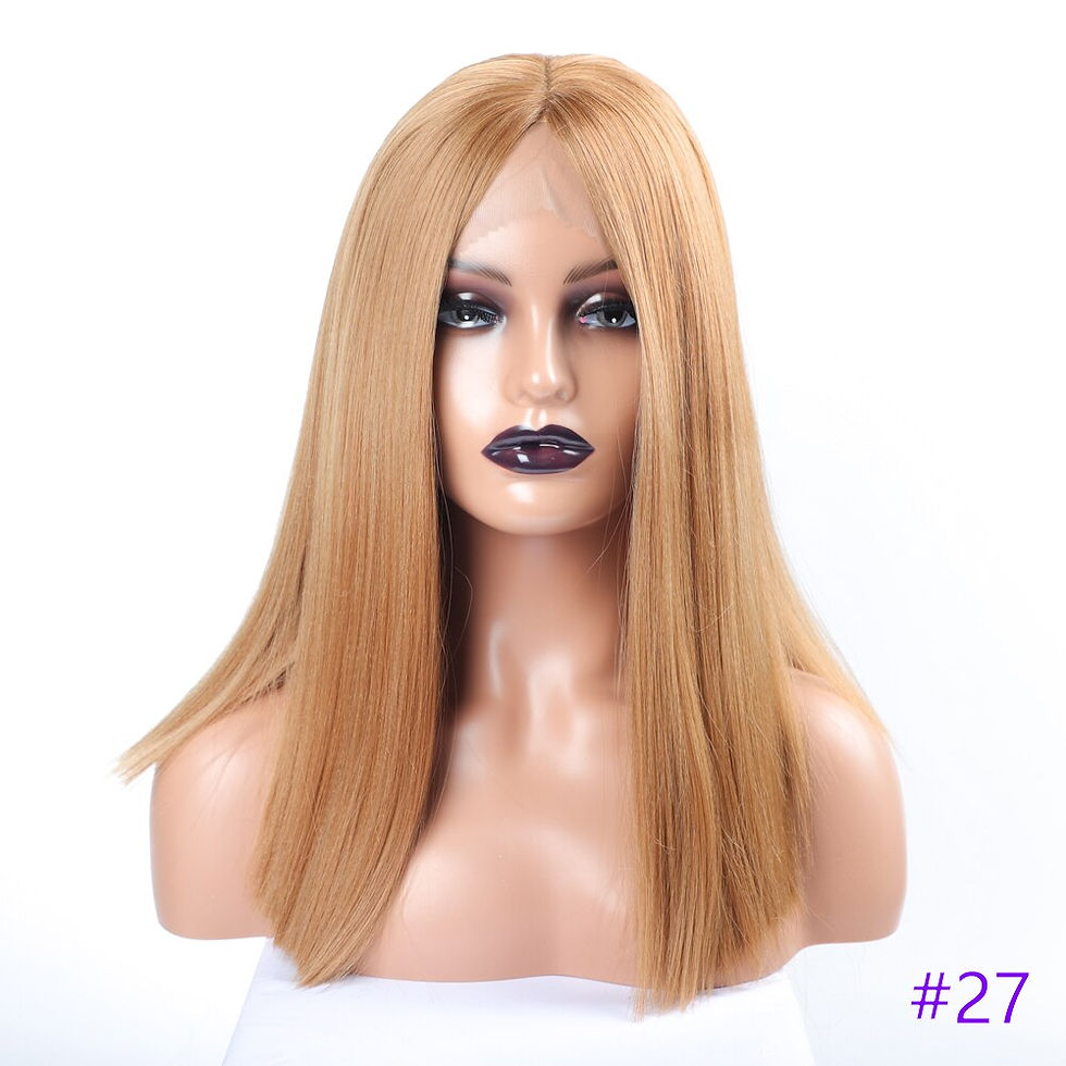 Thumbnail: Synthetic Lace Front Wig T Part Lace Wig Black Bone Straight Synthetic Hair Han