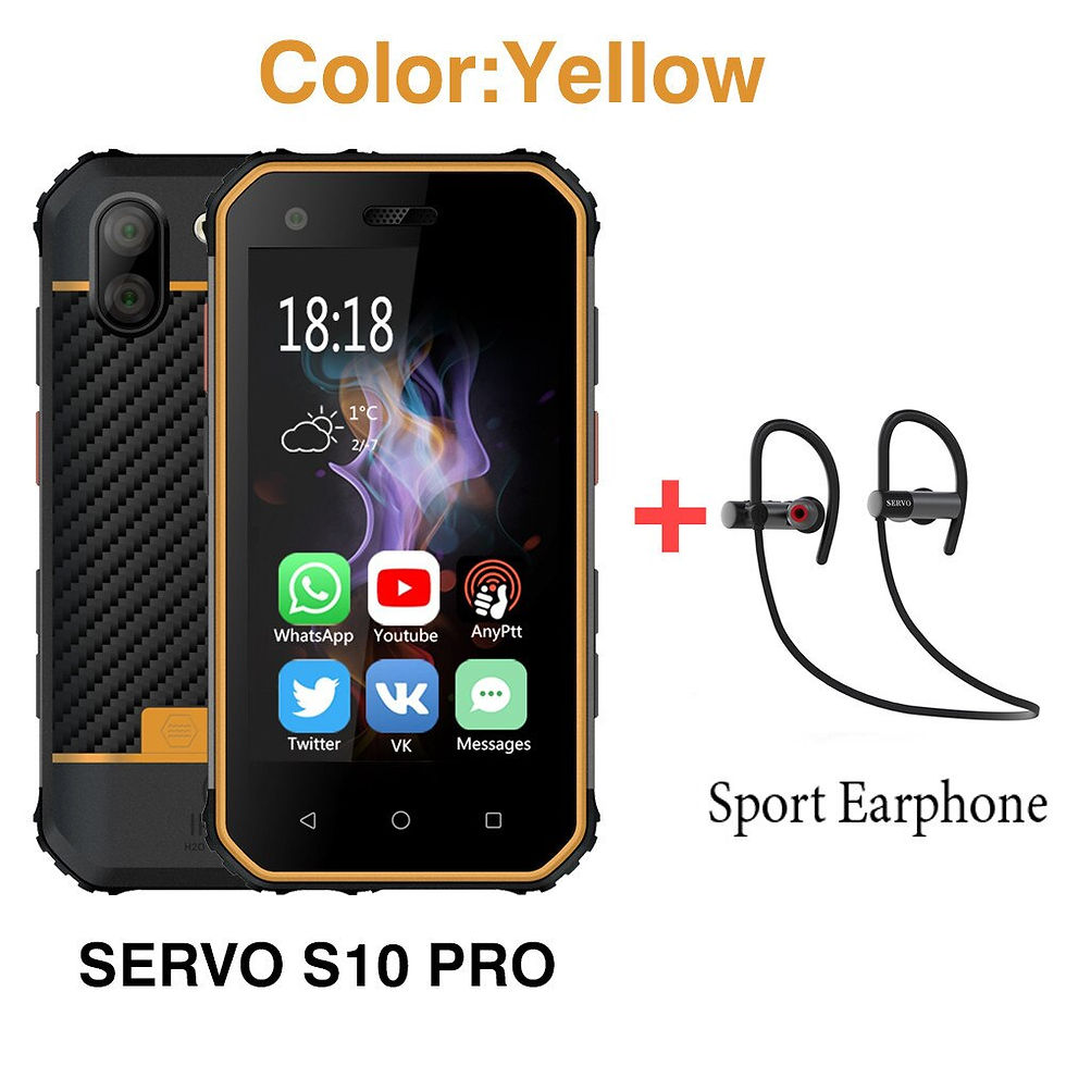 Thumbnail: SERVO S10 Pro IP68 Waterproof mini Smartphone MTK6737 3GB 64GB NFC Walkie talki