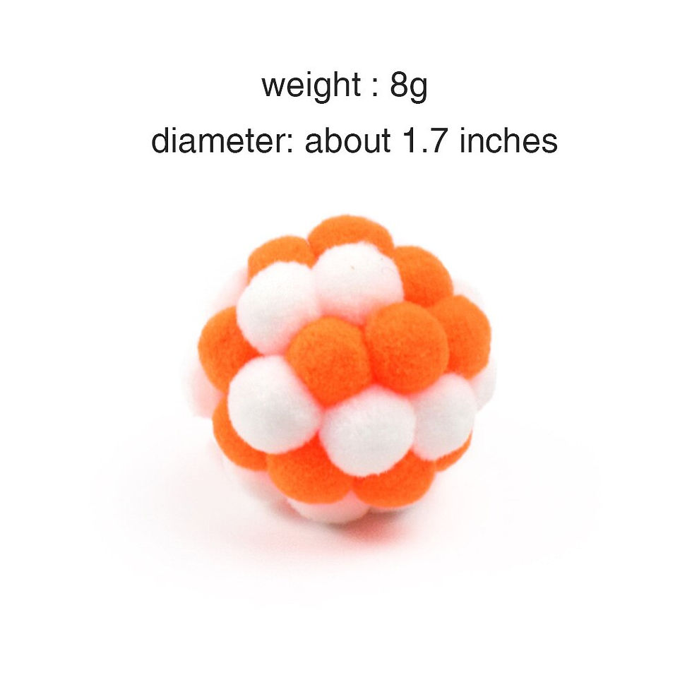 Thumbnail: Interactive Cat Bouncy Ball Toys Dog Colorful Rainbow Kitten Funny Plush Ball C