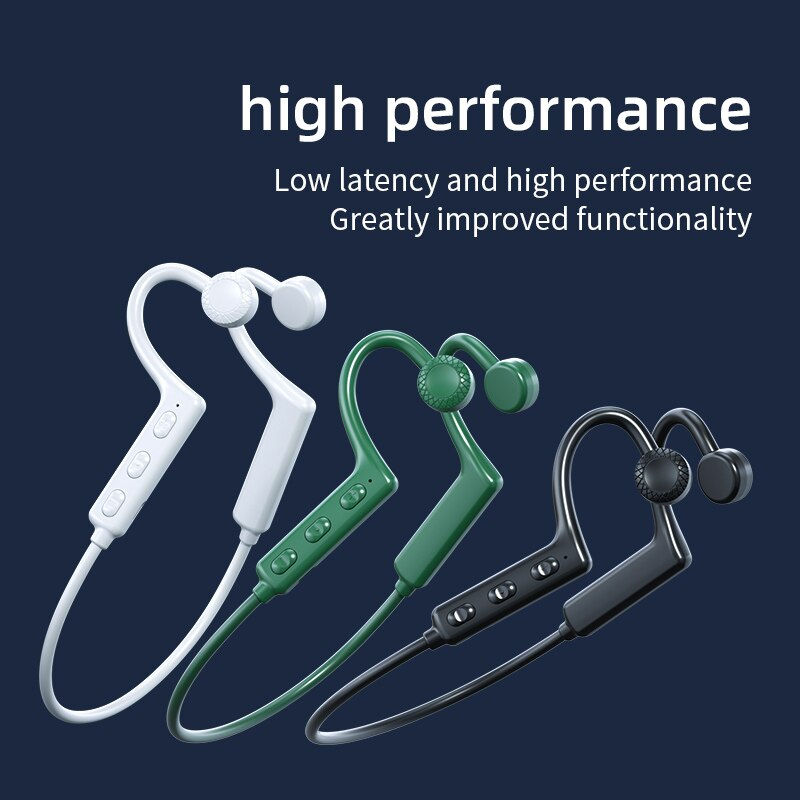 Thumbnail: Bone Conduction Wireless Bluetooth Headphones Sport TWS Bluetooth Neckband Head
