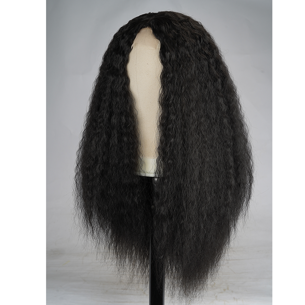Thumbnail: Afro Kinky Straight Wig For Black Women Natural Hairline High Resistant 24Inch 