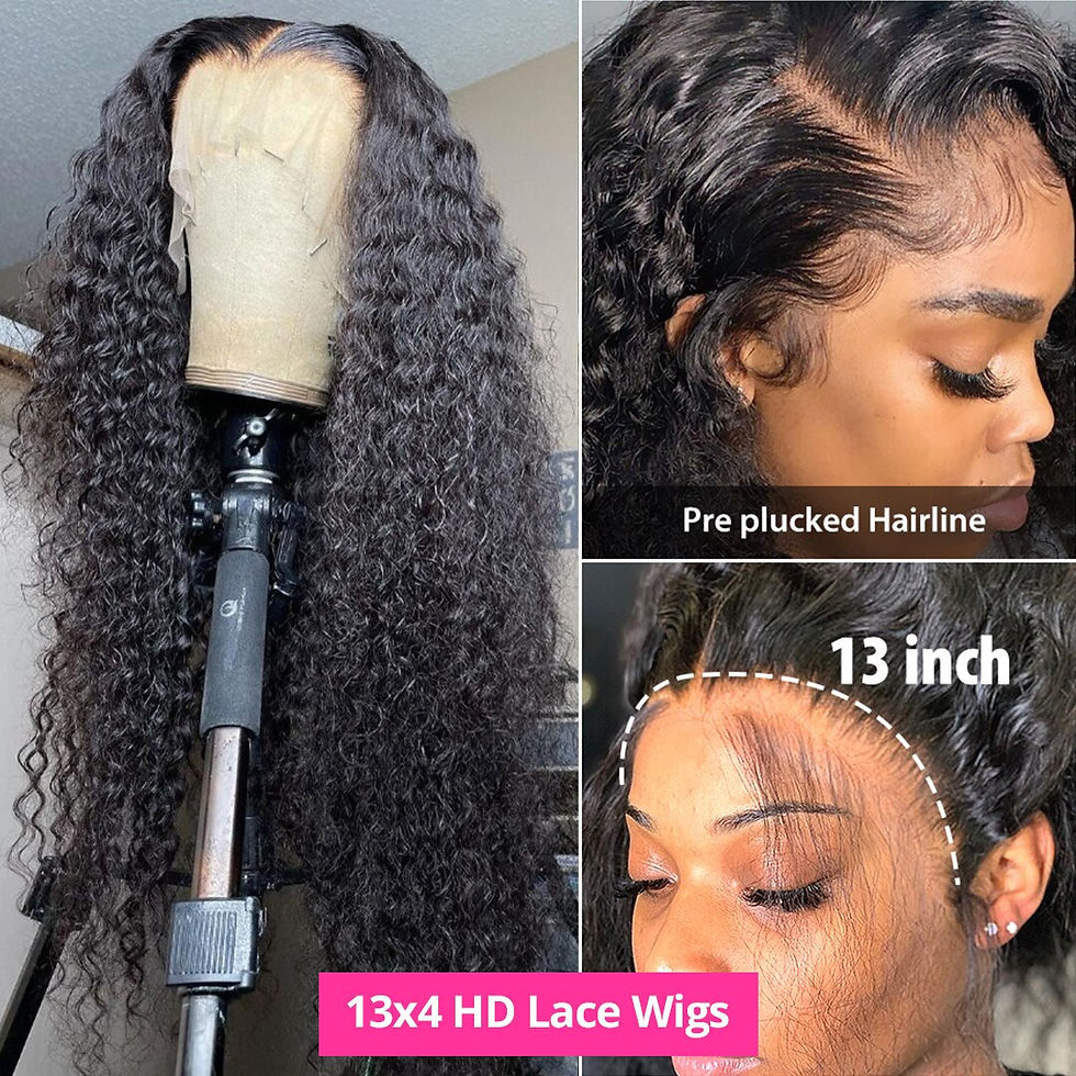 Thumbnail: HD Deep Wave 13x6 Lace Frontal Human Hair Wig On Sale 28 30 34 Inch Brazilian R