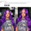 Thumbnail: Violet Purple Color Full Lace 613 Wig 13x4  HD Transparent Lace Front Human Hai