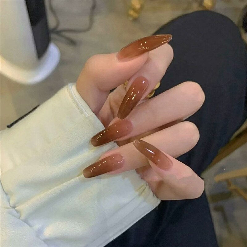 Thumbnail: 24pcs Klein Blue Fake Nails 2023 New Wearable False Nails Full Cover Press On M