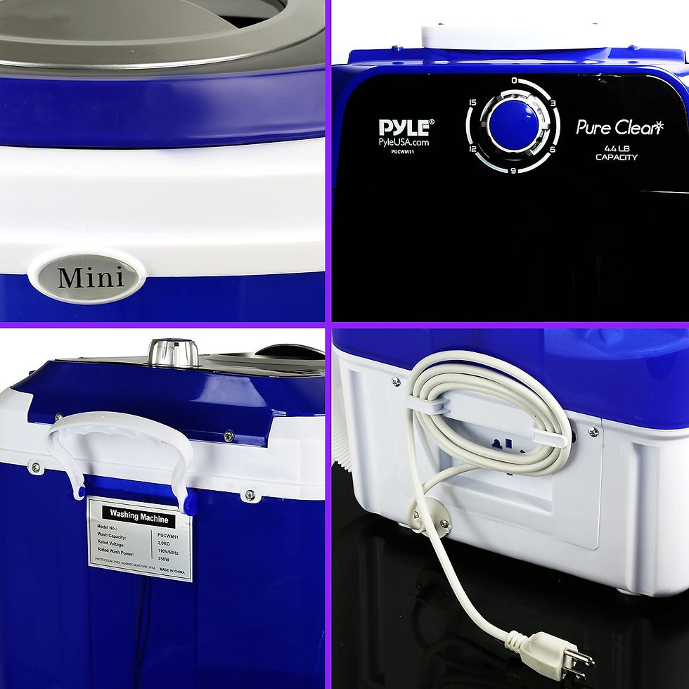 Thumbnail: Pyle Upgraded Version Portable Washer - Top Loader Portable Laundry, Mini Washi