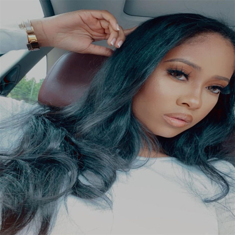 Thumbnail: 24inch Soft Natural Black Long Body Wave U Part Wig European Remy Human Hair Wi