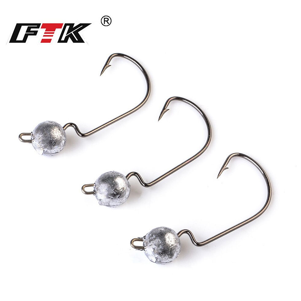 Thumbnail: FTK Fishing Lure Hook High Carbon Steel Sharp Fishhooks With Big Head 3.5/5/7/1