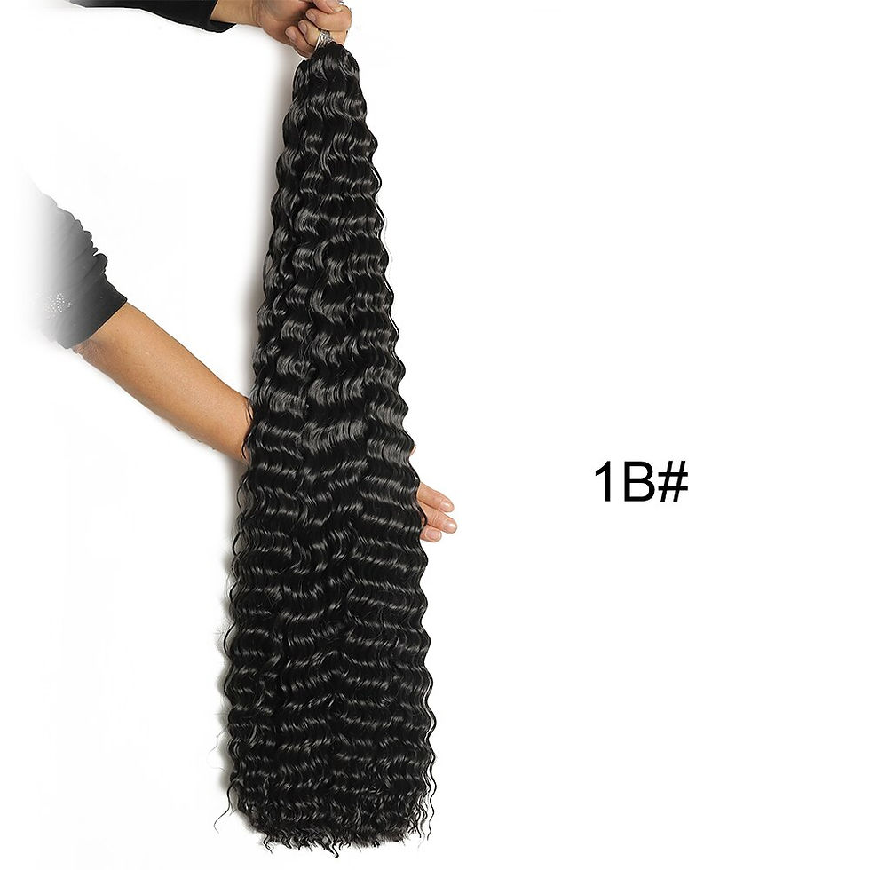 Thumbnail: 30 Inch Ocean Wave Crochet Hair 3 packs Wave Deep Twist Braiding Hair Deep Ripp