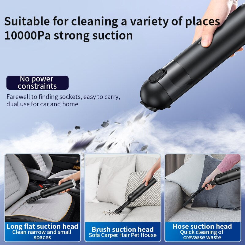 Thumbnail: Wireless Car Vacuum Cleaner with lighting and distress light Auto Vacuum cleane