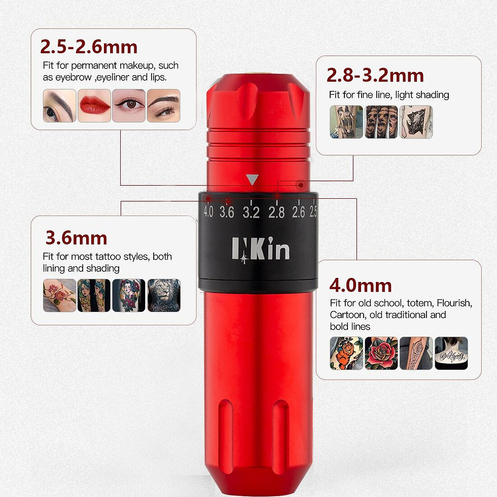 Thumbnail: INKin AS Cartridge Tattoo Machine Six Adjustable Stroke Tattoo Pen for Differen