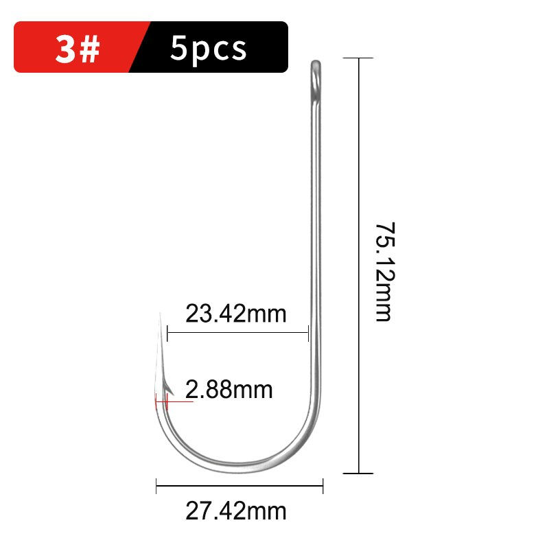 Miniature : FTK High Carbon Carp Fishing Hooks Barbed Sharp 2#-10# Fishhook with Eye for Sn