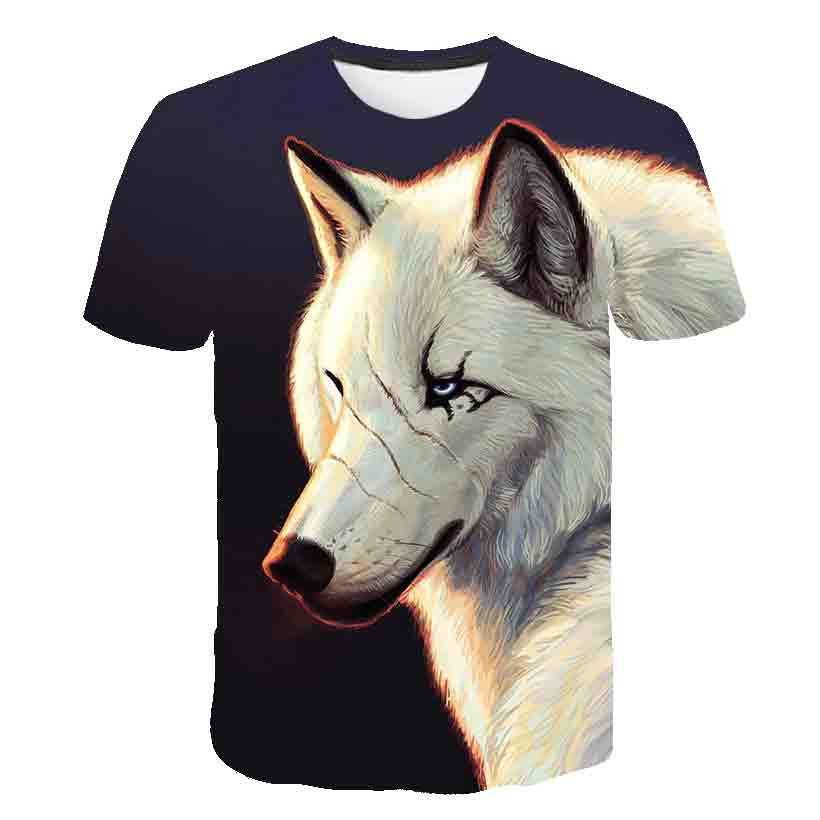 Thumbnail: Wolf T Shirt Cartoon Casual Baby Kids Boys Girls Children Short Sleeve Summer C