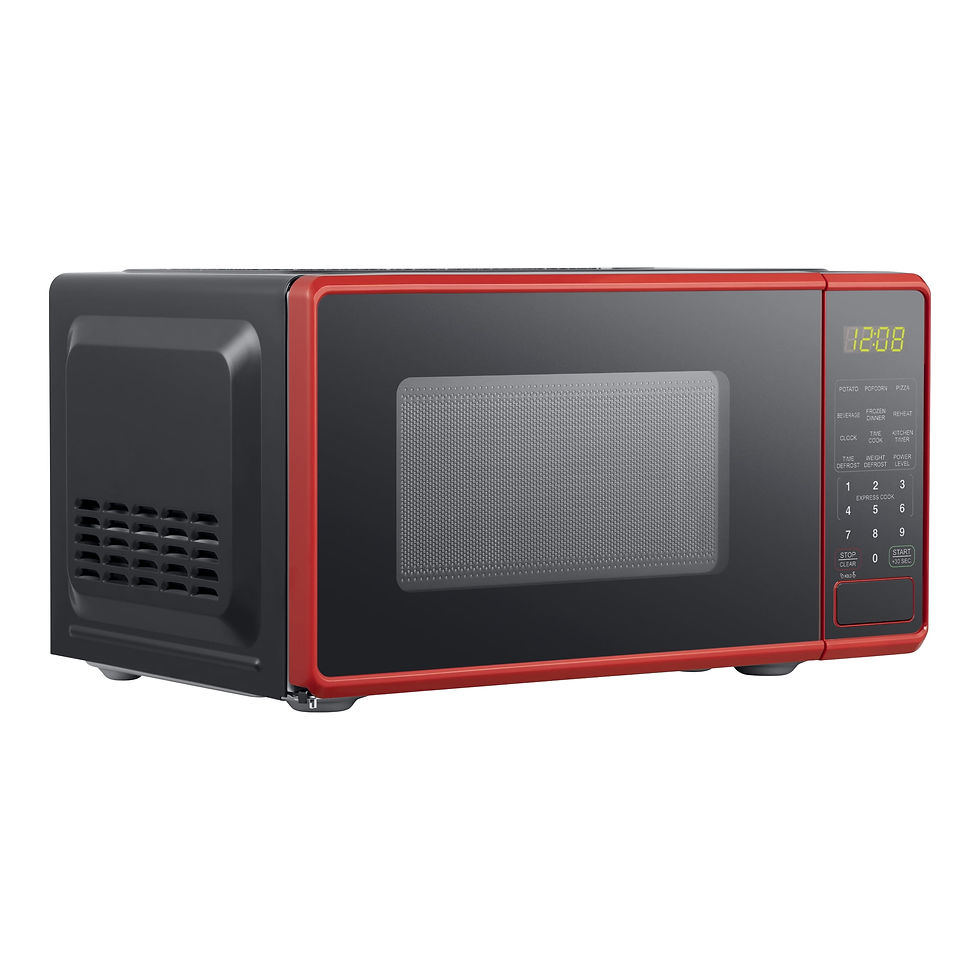 Thumbnail: Mainstays 0.7 cu. ft. Countertop Microwave Oven, 700 Watts, Red, New