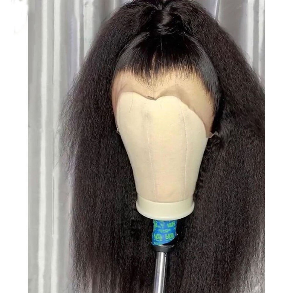 Thumbnail: 200%Density 14Inch Short Bob Natural Black Yaki Kinky Straight Deep Lace Front 