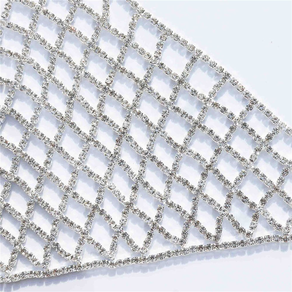 Thumbnail: Exquisite Fashion Sparkling Rhinestone Mesh Chest Chain Boho Summer Beach Ball 