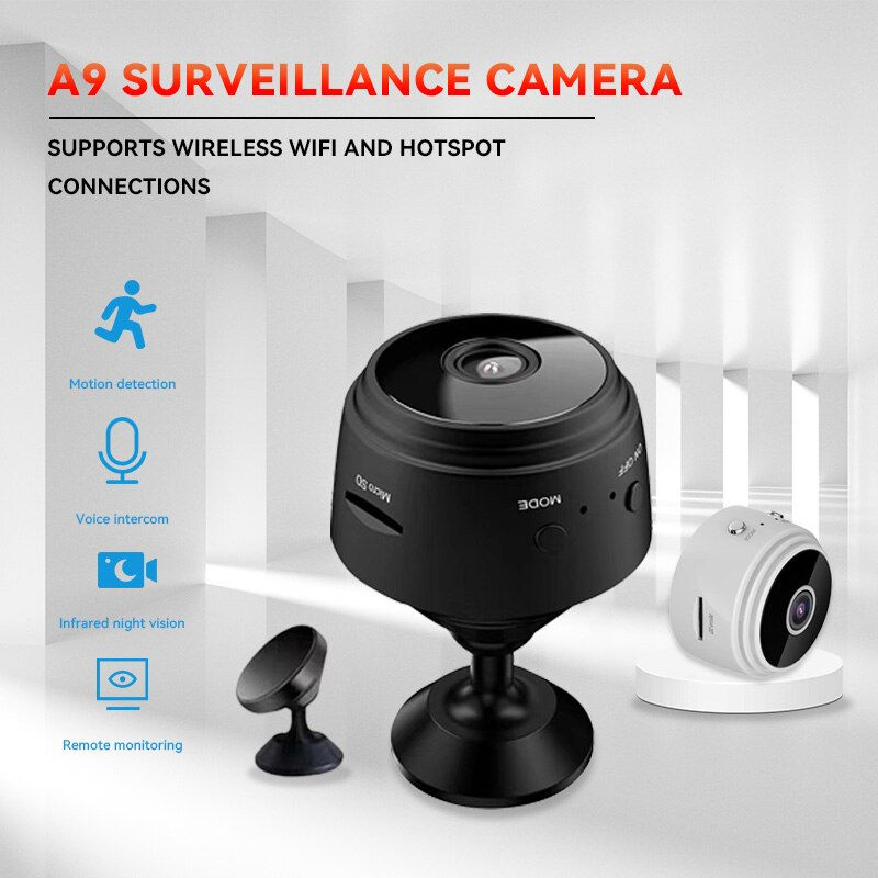 A9 WiFi Mini Camera HD 1080p Wireless Video Recorder Voice Recorder Security Mo