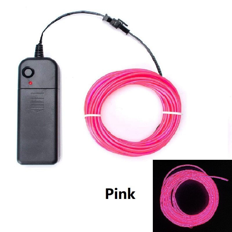 Thumbnail: 1m 3m 5m Glow EL Wire Neon Cable for Christmas Dance Party DIY Costumes Multico