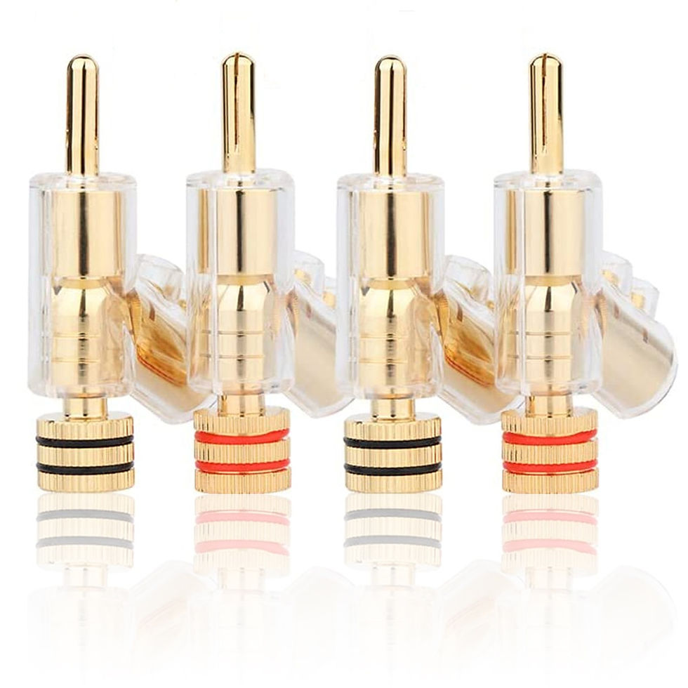 Thumbnail: 4PcsHIFI Gold Plated Lockable SPEAKER CABLE BANANA CONNECTOR BANANA  PLUG