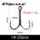 Thumbnail: FISH KING 20pcs/Pack Fishing Hook High Carbon Steel Black Nickel Super Sharp Tr