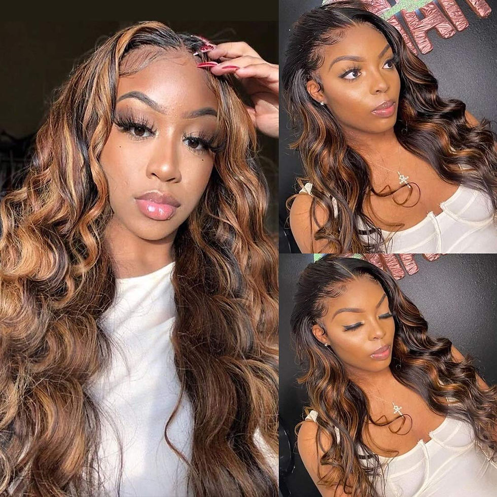 Thumbnail: Highlight T Part Lace Front Wigs for Black Women Heat Resistant Synthetic Hair 