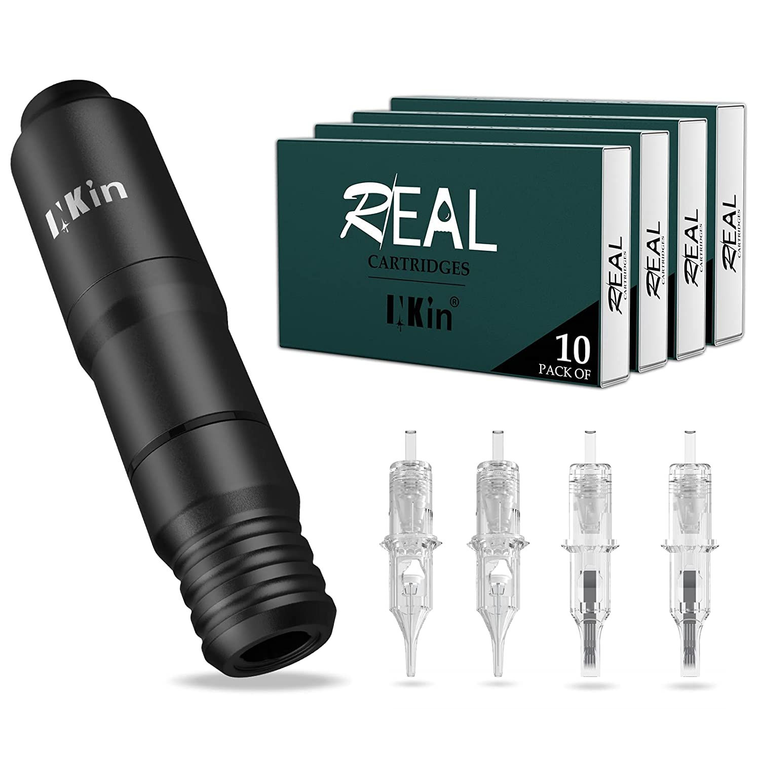 INKin Tattoo Kit Rotary Tattoo Pen Machine Japan Coreless Motor 50pcs Assorted