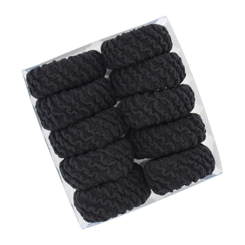 Thumbnail: 1Set Fashion Women Solid Colors Thick Elastic Rubber Bands Simple Style Pretty 